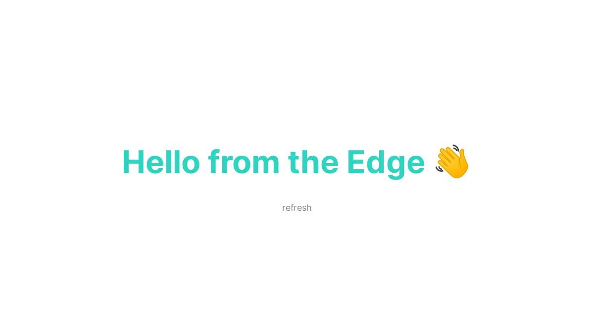 Hello Edge